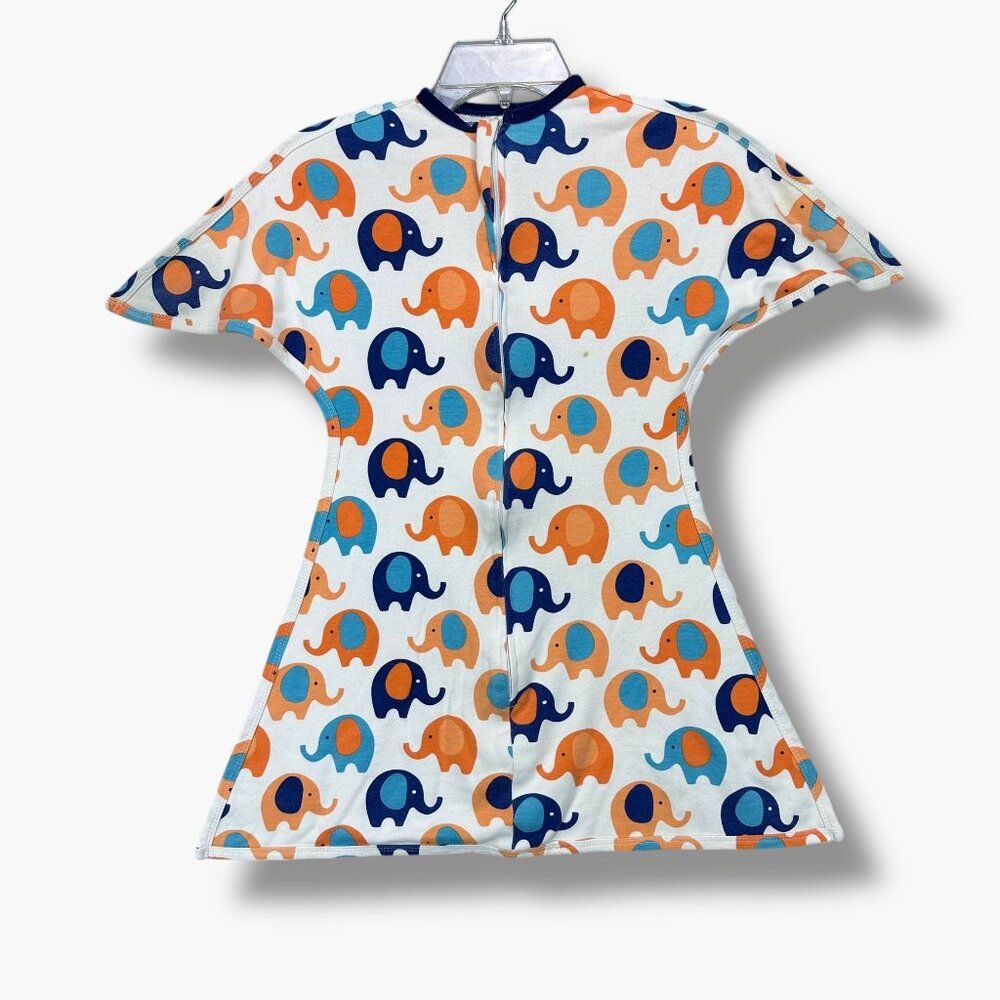 Sleeping Baby Zipadee Zip Transition Swaddle M 6-12 Months Elephant Print